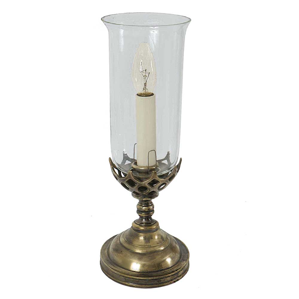 Gothic Table Lamp With Storm Glass, Small Brass Table Lamp Uk